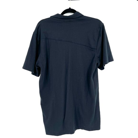 Volcom Men’s Large Black Polo Shirt EUC Classic Preppy Solid - Picture 2 of 8